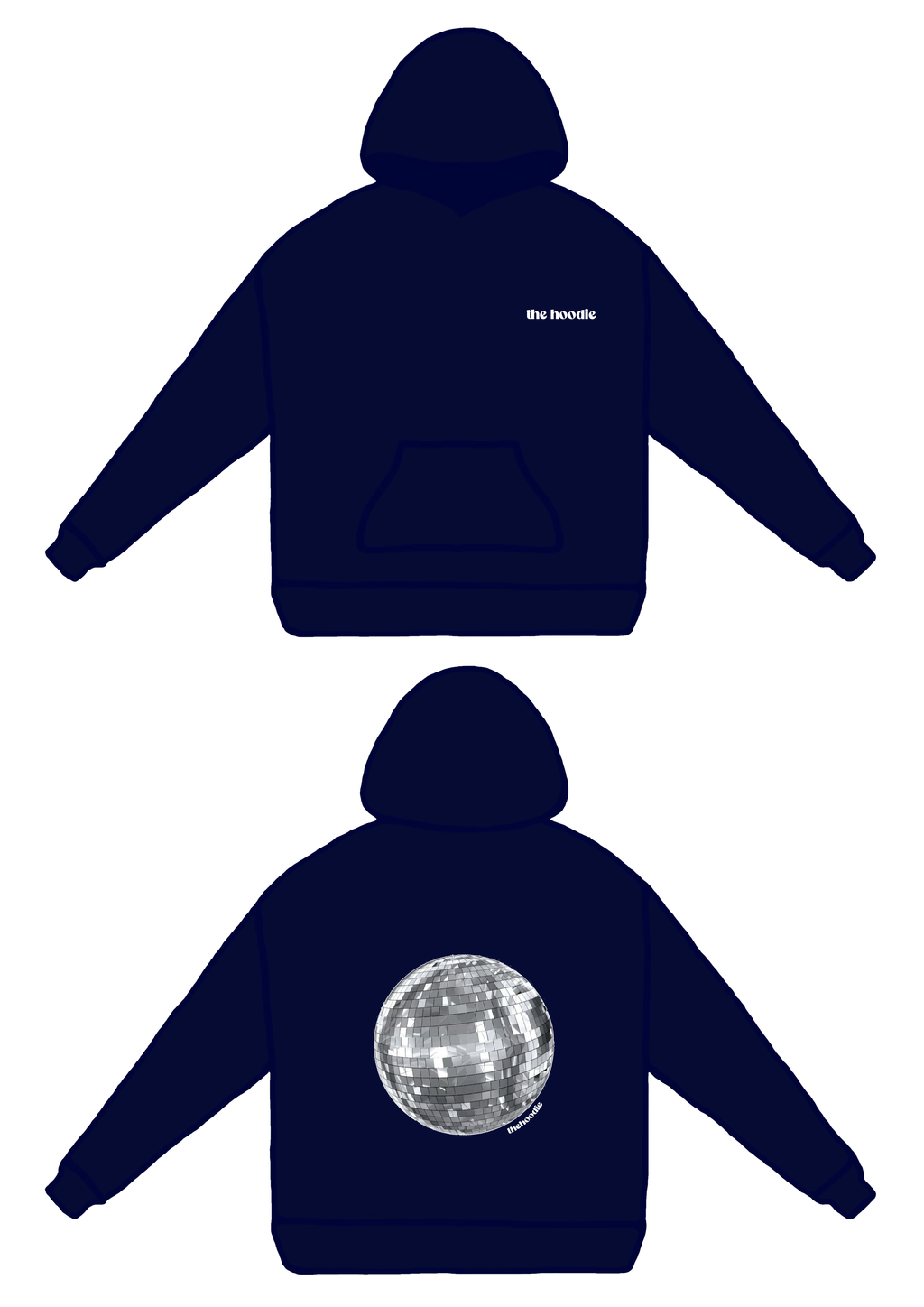 Discoball Blue Hoodie