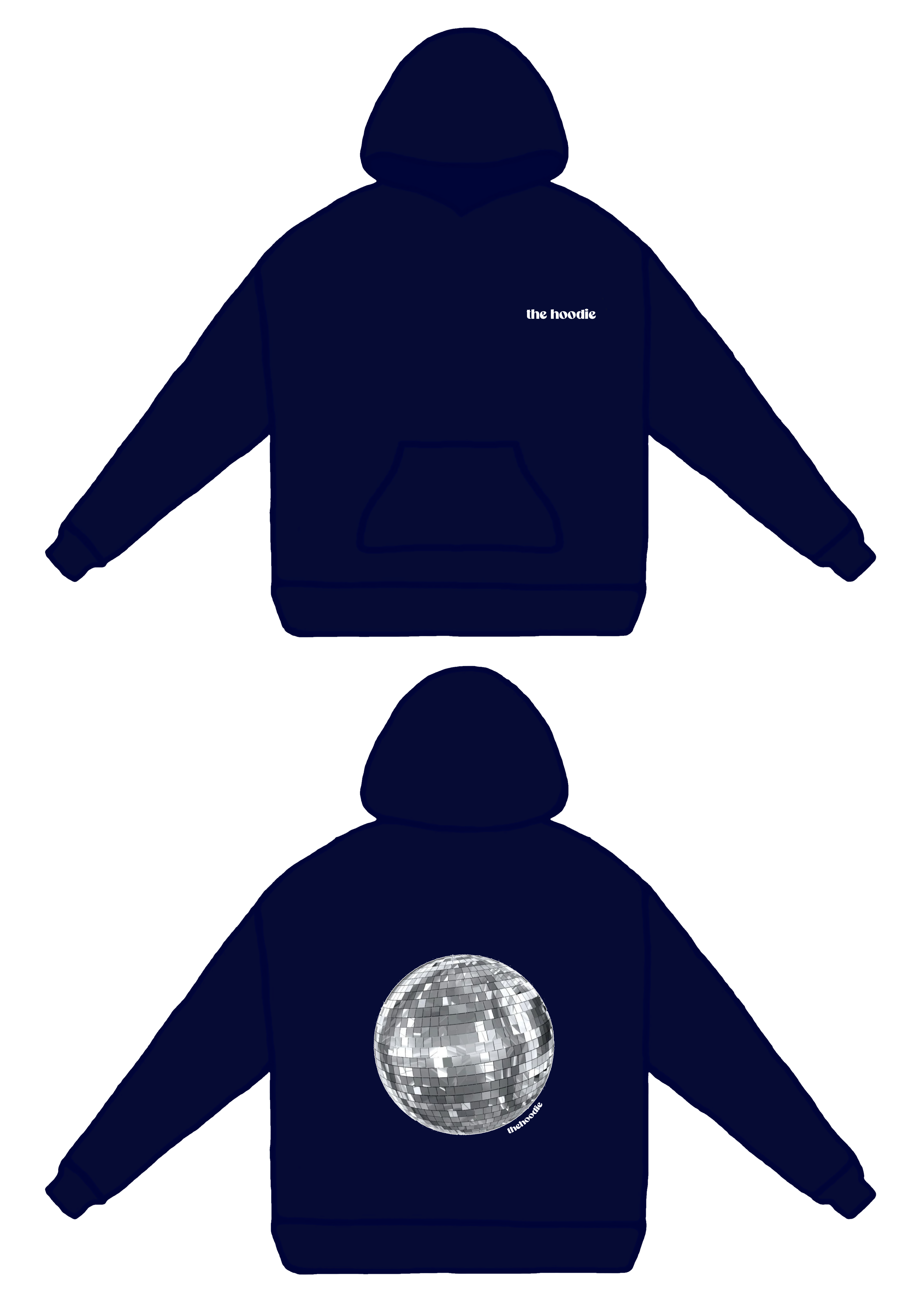 Discoball Blue Hoodie