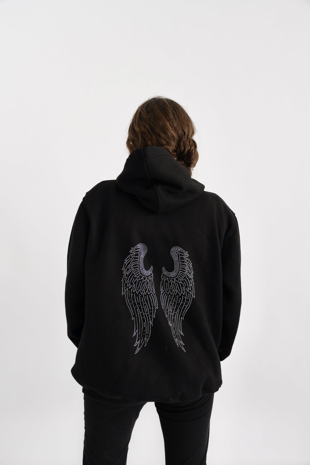 Angel Black Hoodie