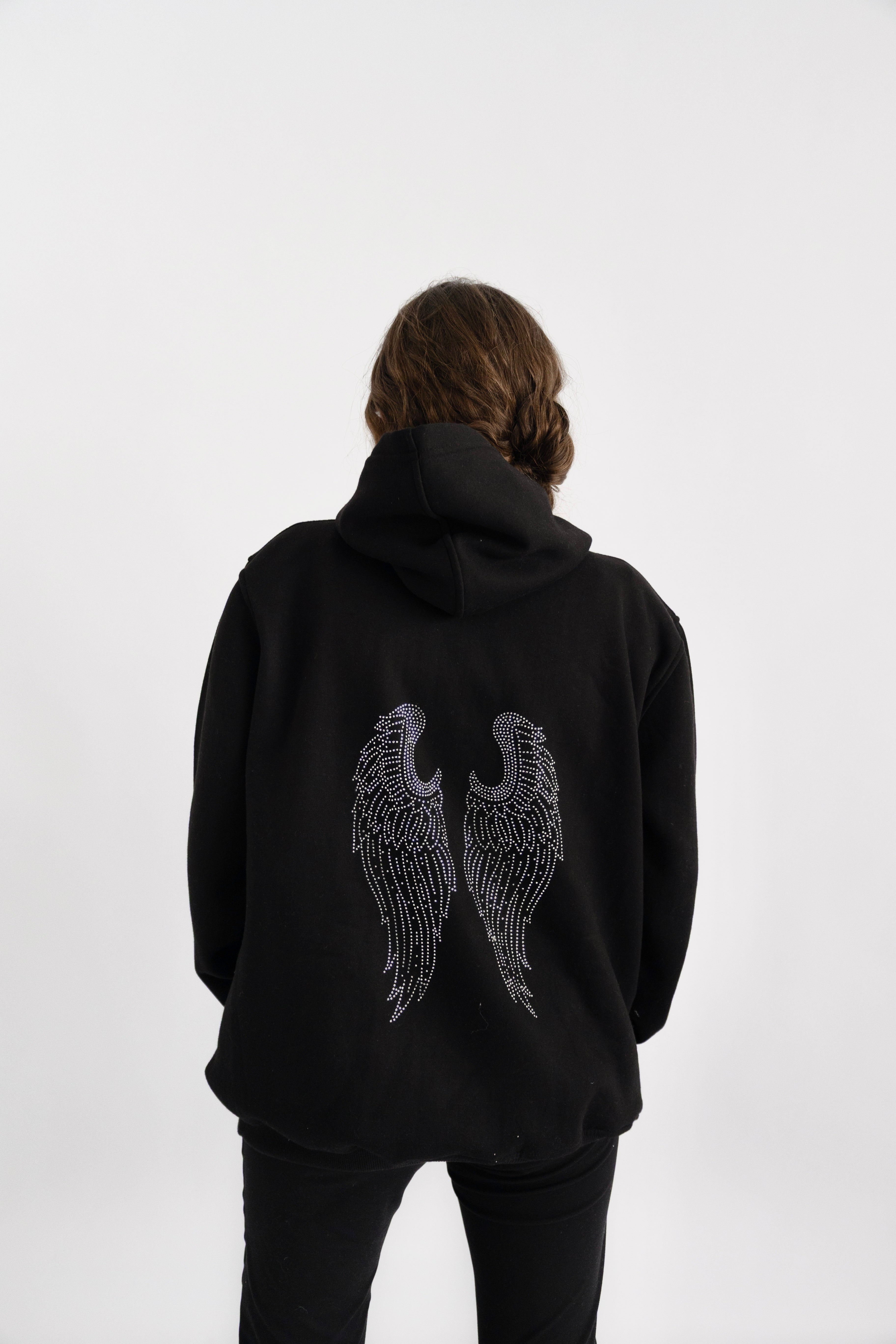 Angel Black Hoodie