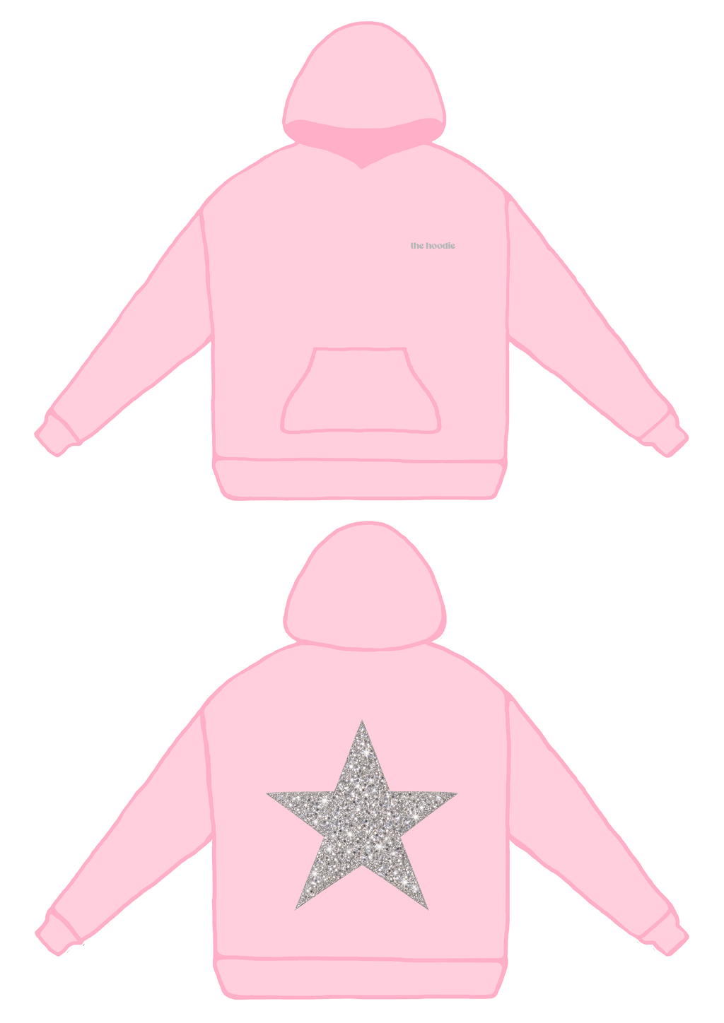 Glitter Pink Hoodie