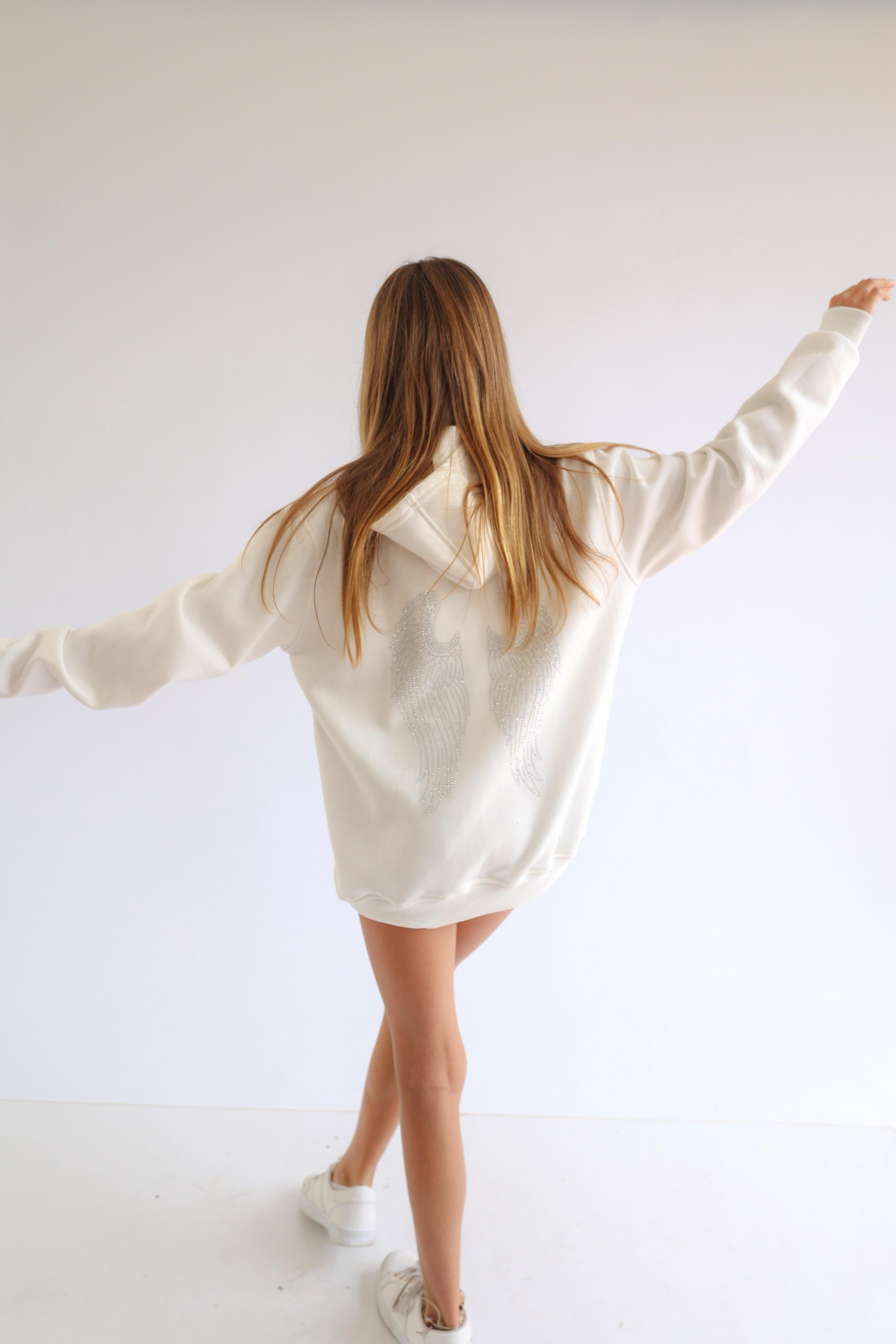 Angel White Hoodie