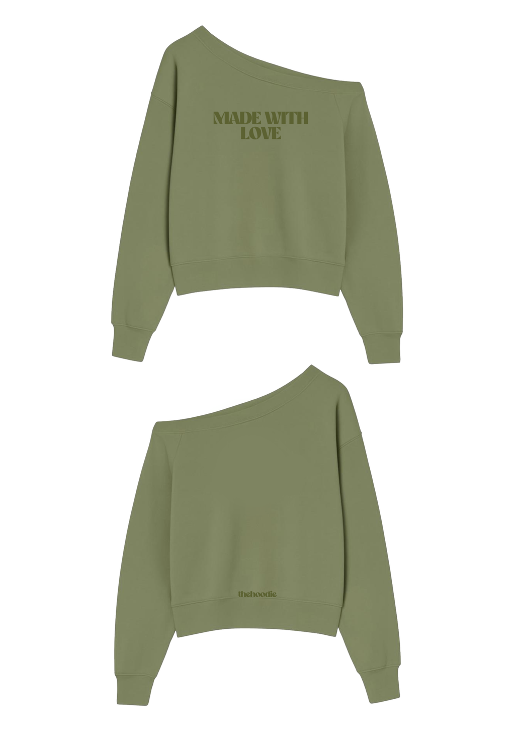 Made With Love Green Off- Shoulder