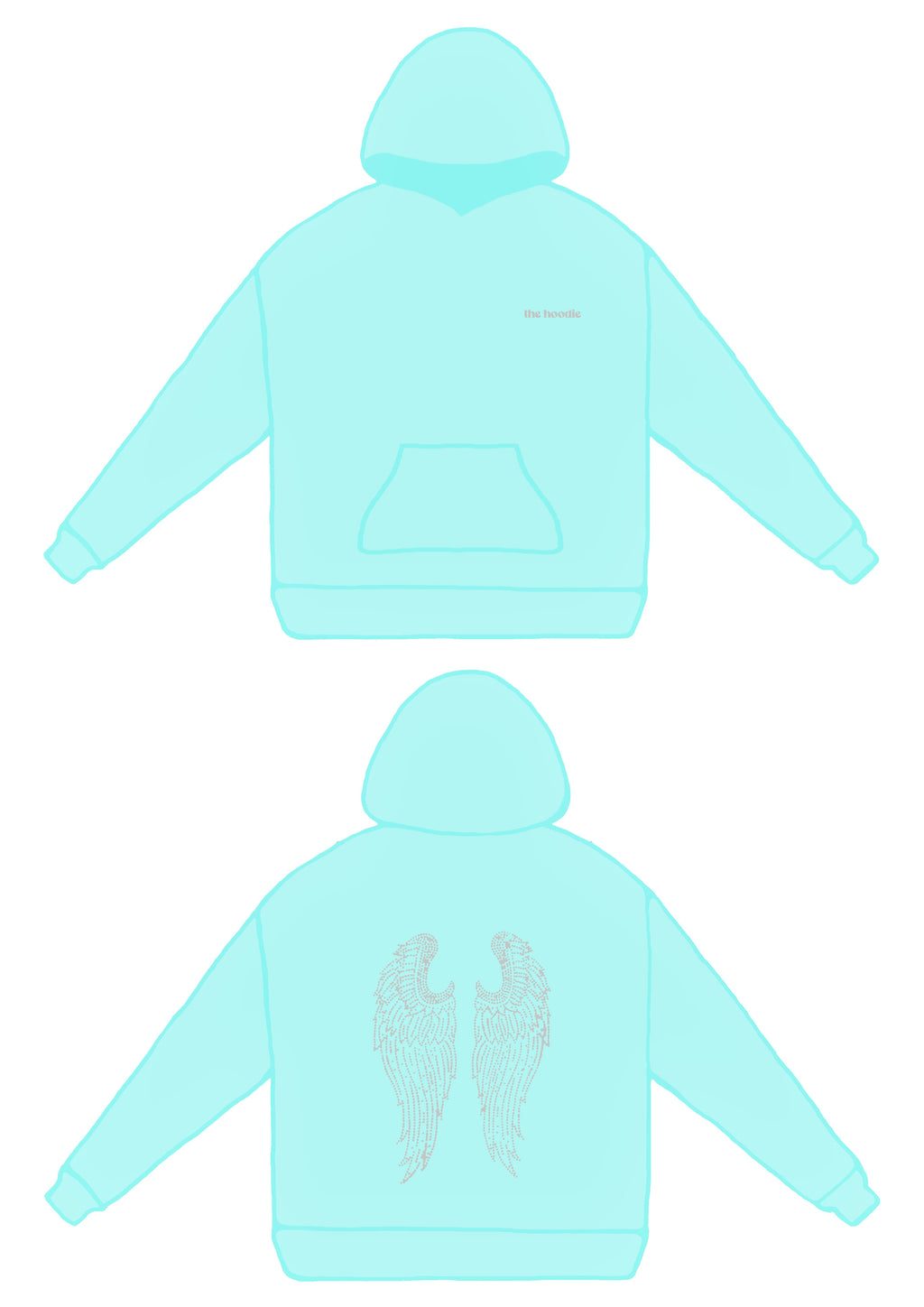 Angel Aqua Hoodie