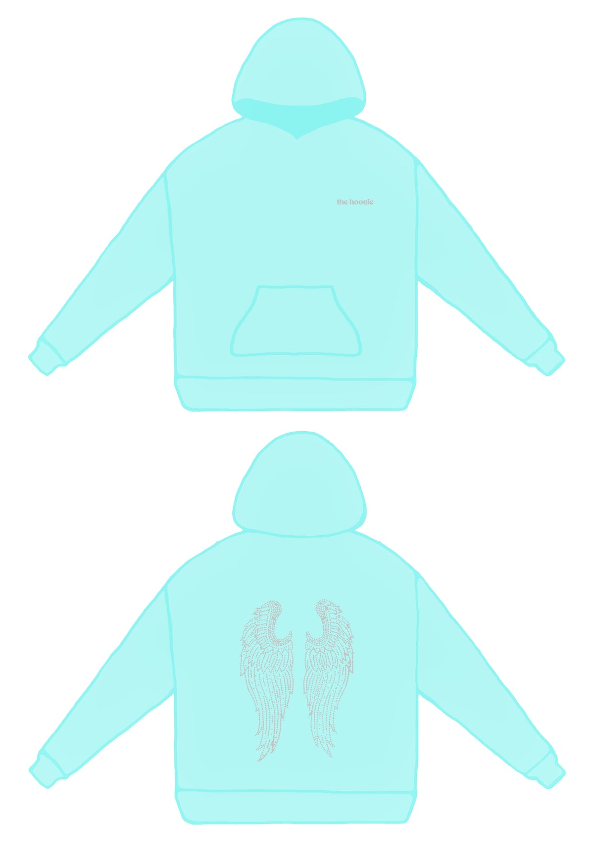Angel Aqua Hoodie