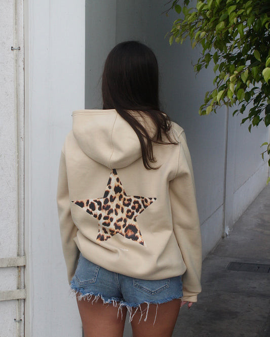 Hoodie Spezial Leopard Beige