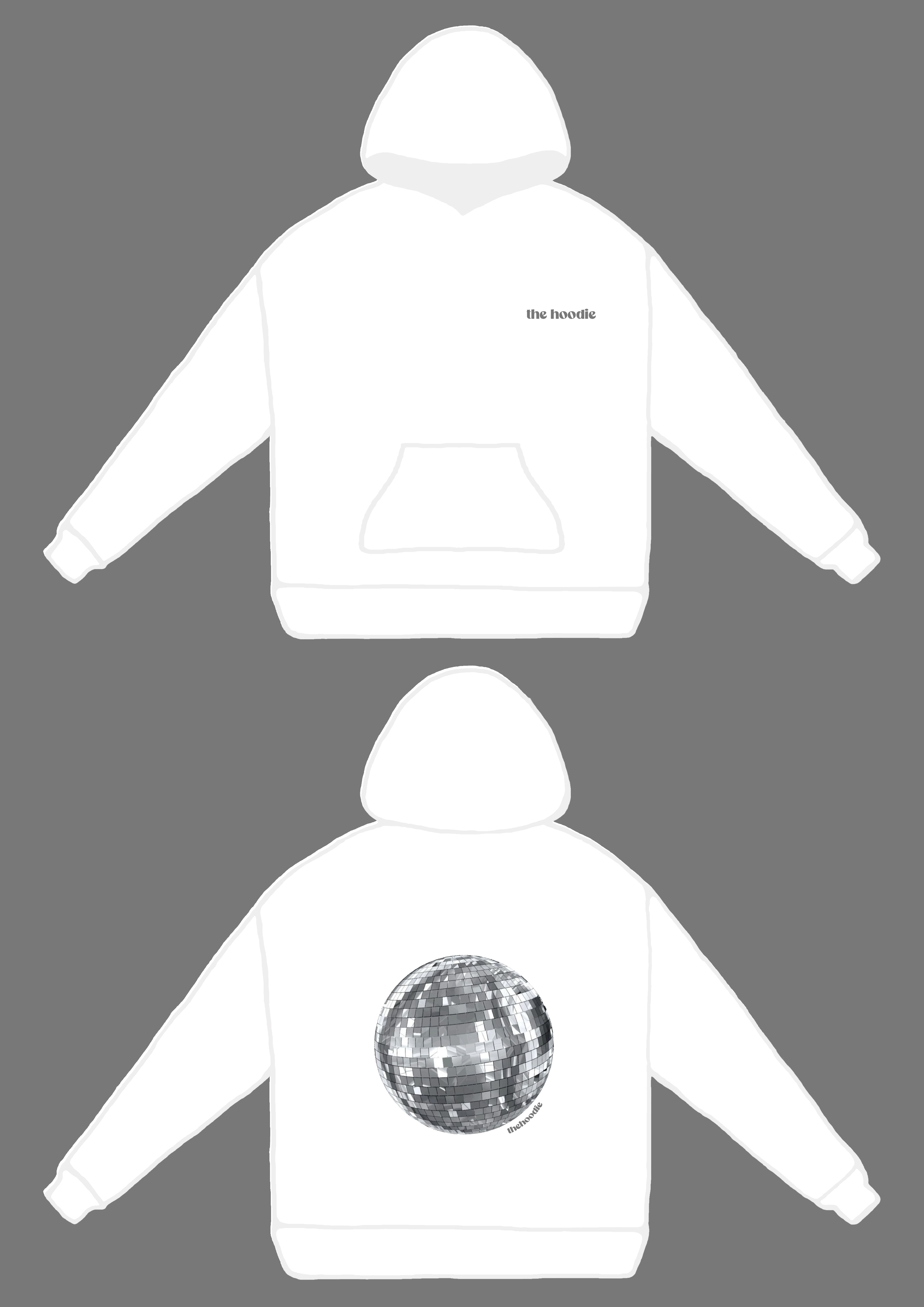 Discoball White Hoodie