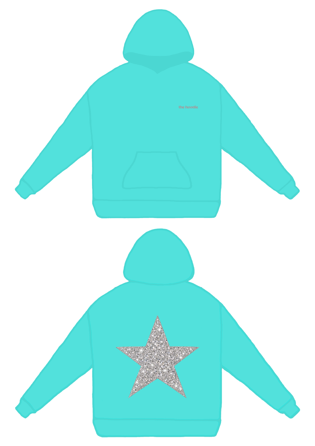 Glitter Mint Hoodie