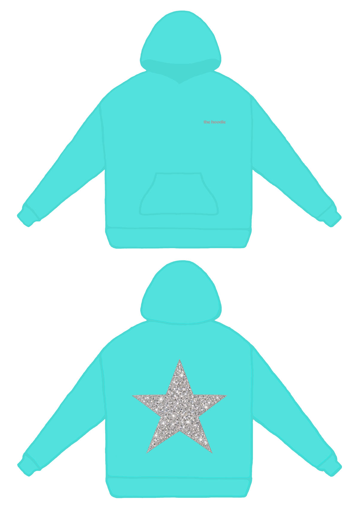 Glitter Mint Hoodie