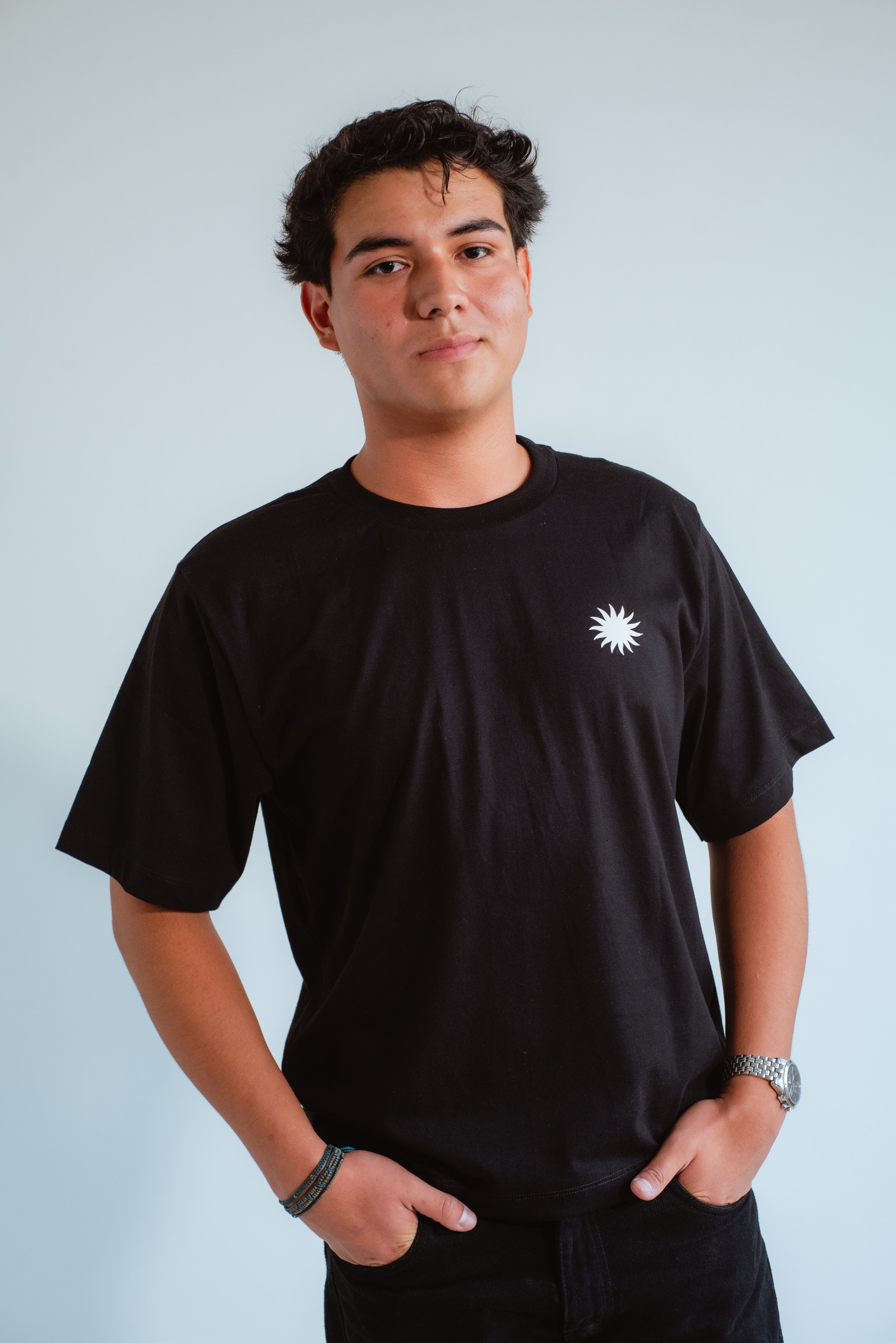 Designed Black Oversized Shirt