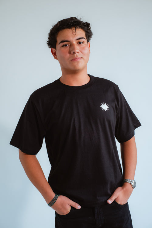 Designed Black Oversized Shirt