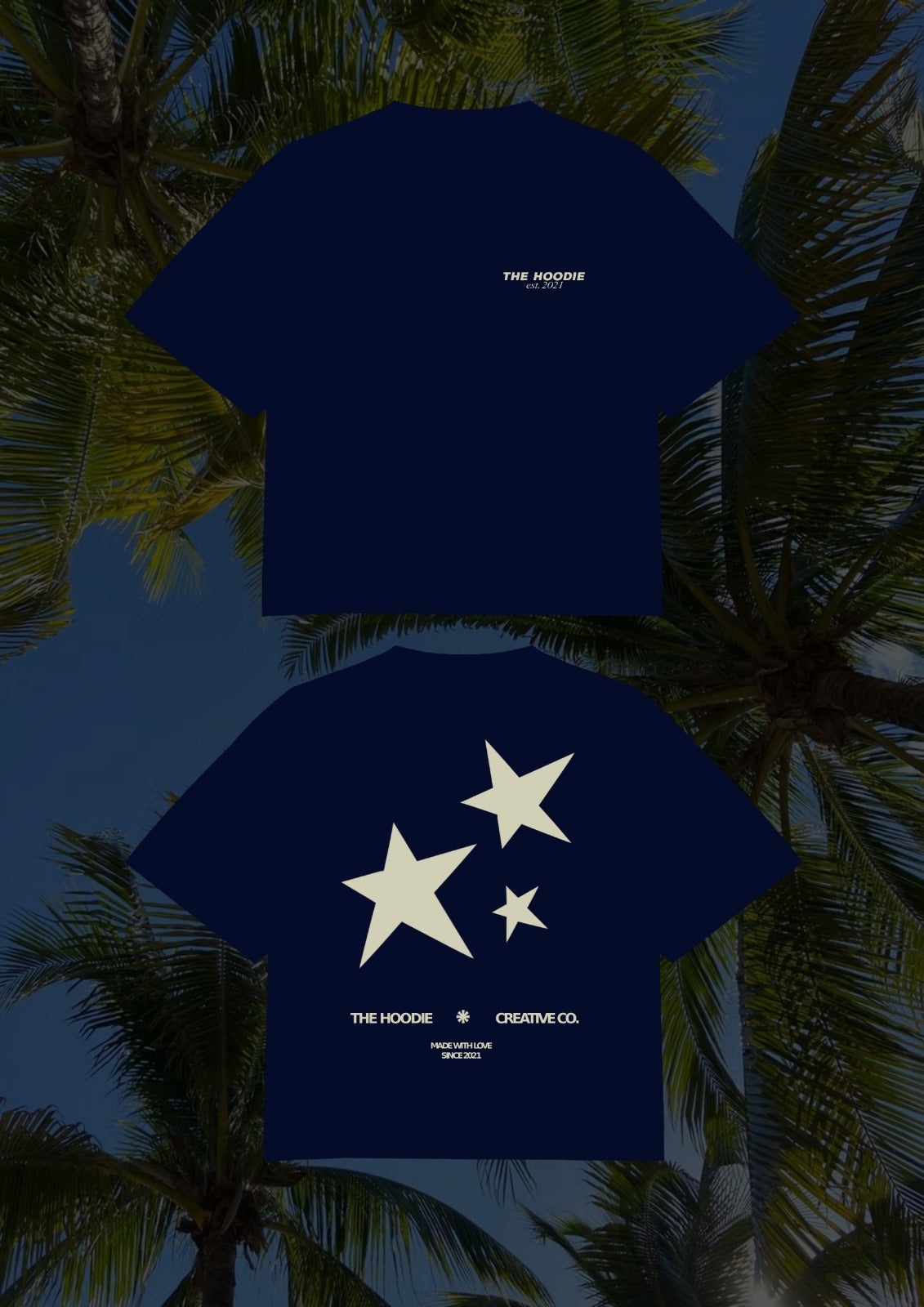 Stars Blue Oversized Shirt