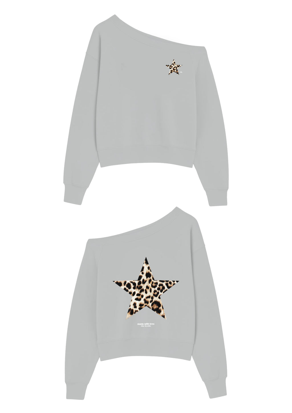 Leopard Grey Off-Shoulder