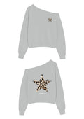 Leopard Grey Off-Shoulder