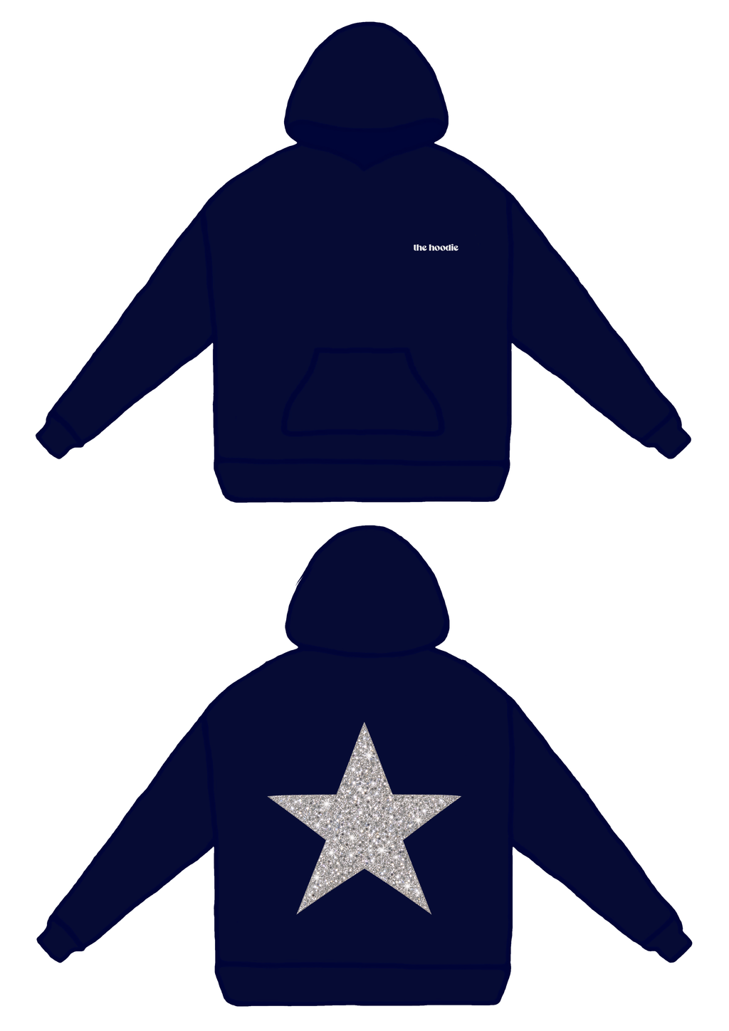 Glitter Blue Hoodie
