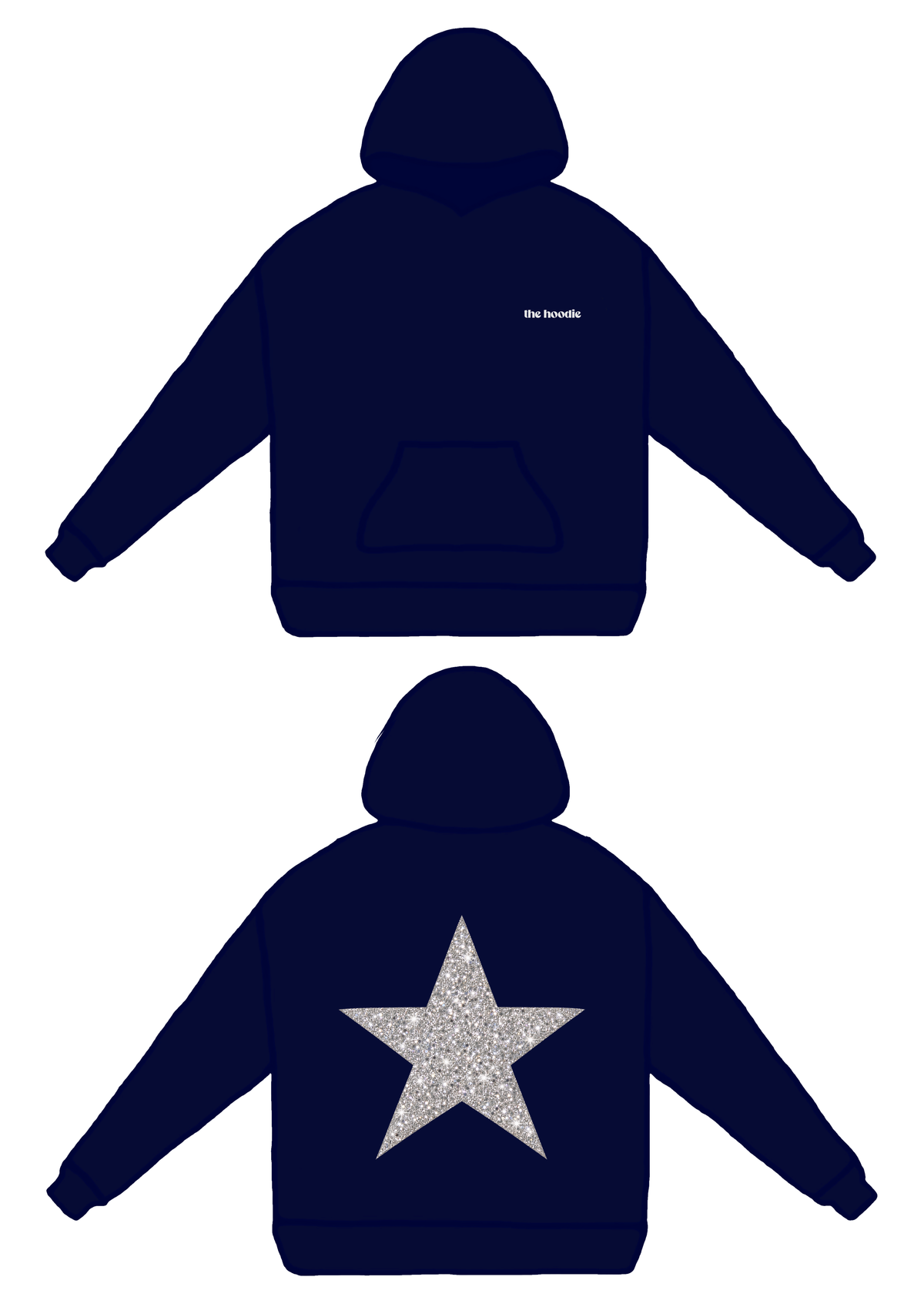 Glitter Blue Hoodie