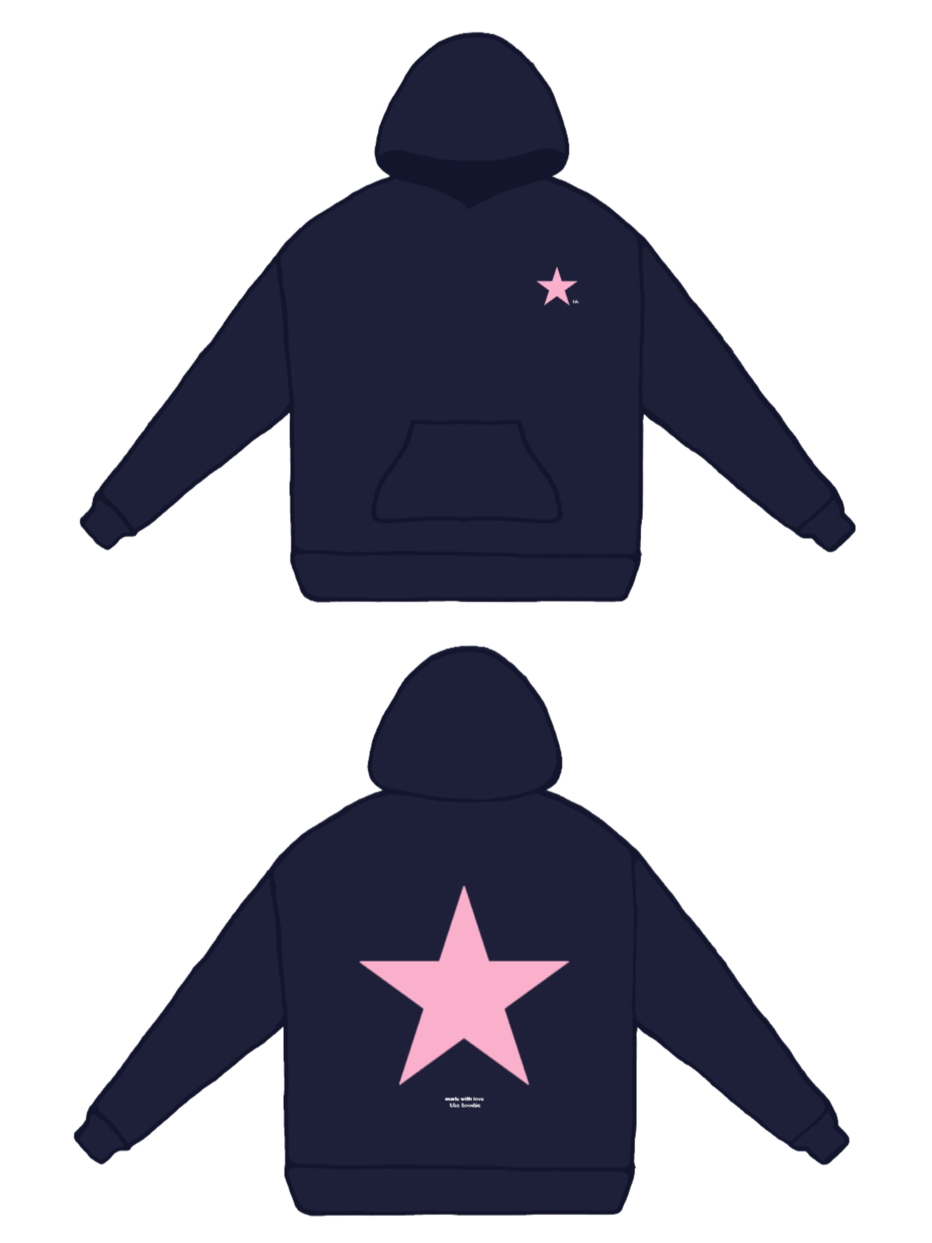 Pink Star Summer Hoodie
