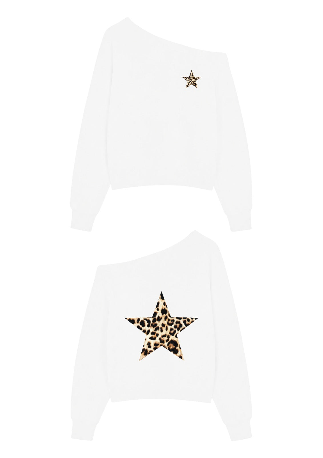 Leopard White Off-Shoulder