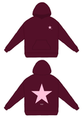 Pink Star Wine Hoodie