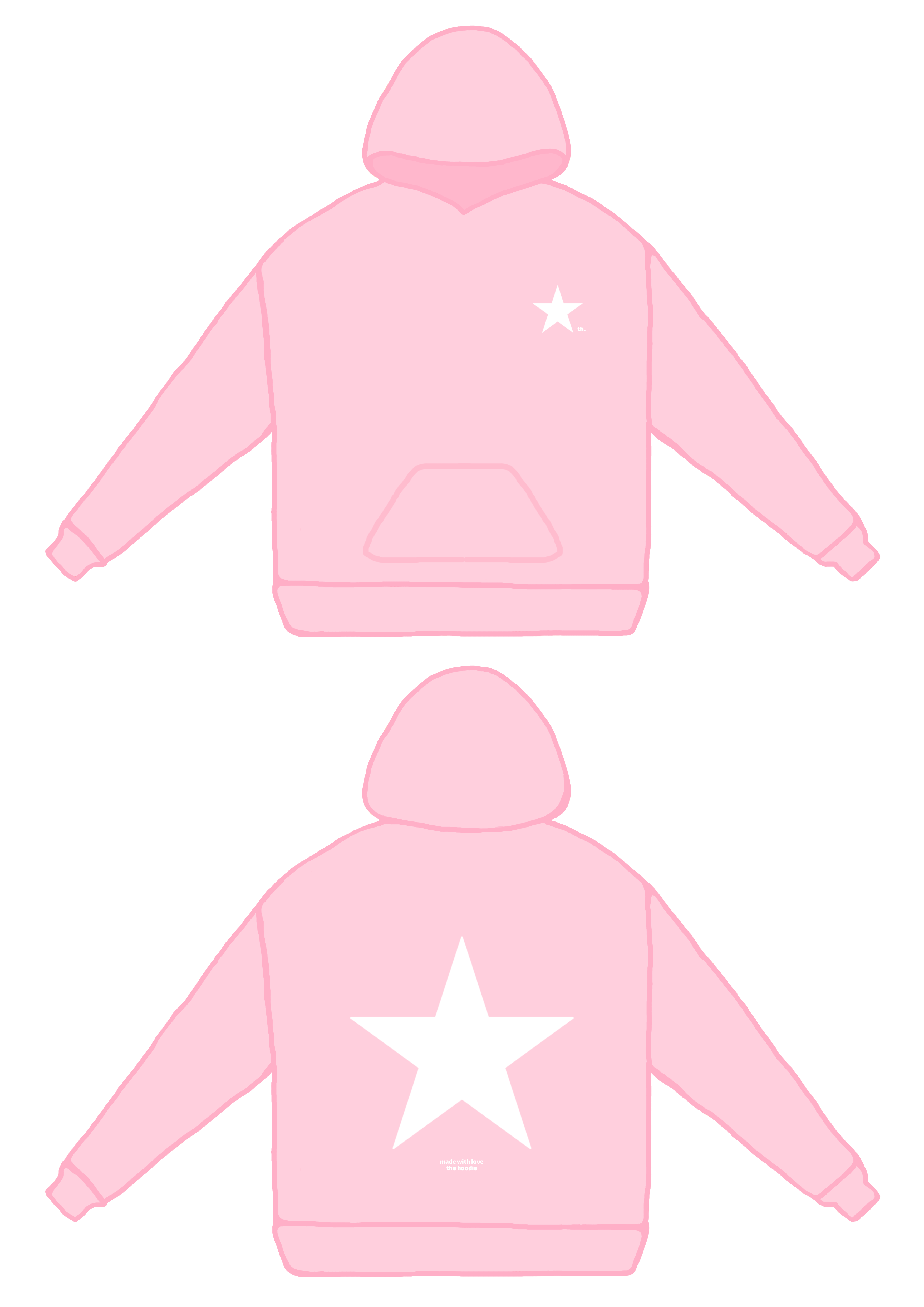 Light Pink Star Hoodie