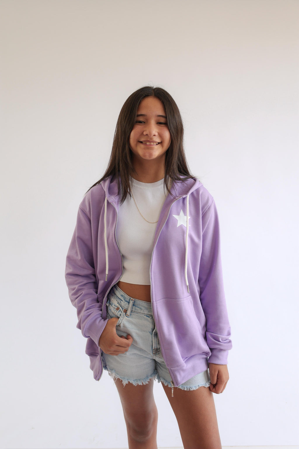 Purple Star Zip Up