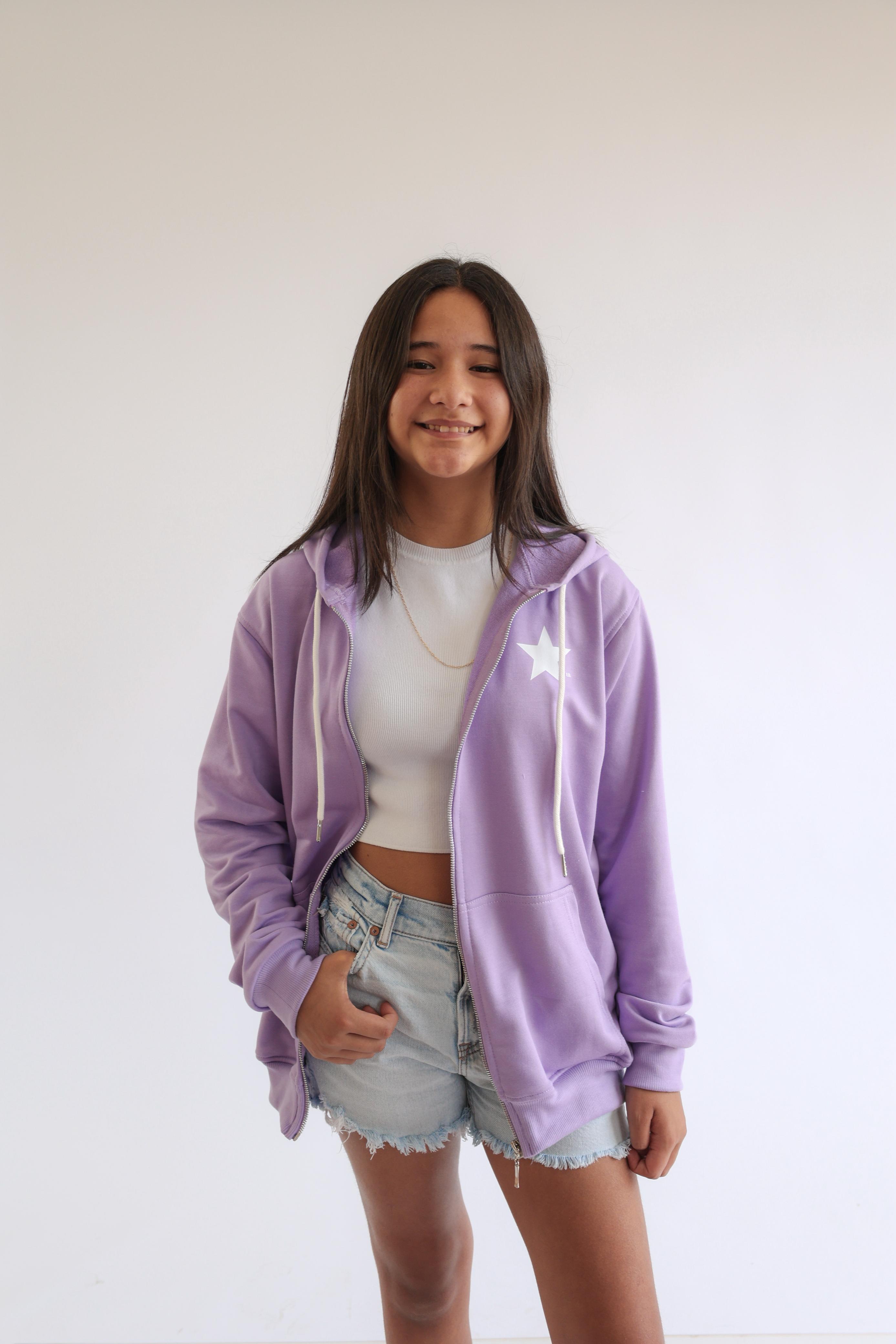 Purple Star Zip Up